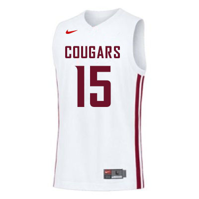 Men #15 Volodymyr Markovetskyy Washington State Cougars College Basketball Jerseys Sale-White